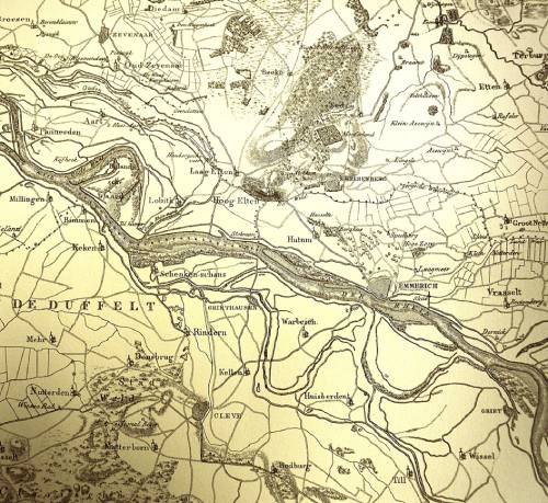 Route van Nijmegen naar Kleef